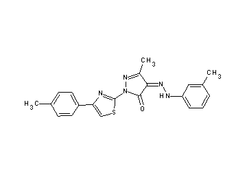 5-methyl-4-[(3-methylphenyl)hydrazono]-2-[4-(4-methylphenyl)-1,3-thiazol-2-yl]-2,4-dihydro-3H-pyrazol-3-one