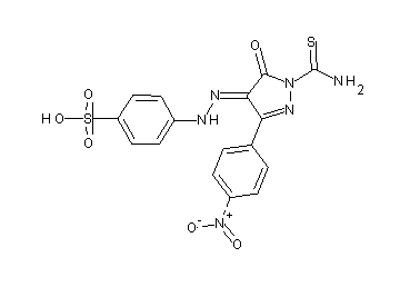 4-{2-[1-(aminocarbonothioyl)-3-(4-nitrophenyl)-5-oxo-1,5-dihydro-4H-pyrazol-4-ylidene]hydrazino}benzenesulfonic acid