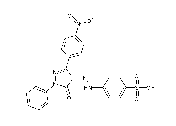 4-{2-[3-(4-nitrophenyl)-5-oxo-1-phenyl-1,5-dihydro-4H-pyrazol-4-ylidene]hydrazino}benzenesulfonic acid - Click Image to Close