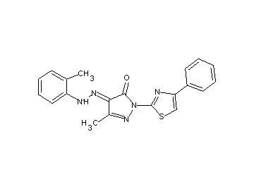 5-methyl-4-[(2-methylphenyl)hydrazono]-2-(4-phenyl-1,3-thiazol-2-yl)-2,4-dihydro-3H-pyrazol-3-one
