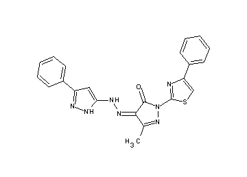 5-methyl-4-[(3-phenyl-1H-pyrazol-5-yl)hydrazono]-2-(4-phenyl-1,3-thiazol-2-yl)-2,4-dihydro-3H-pyrazol-3-one