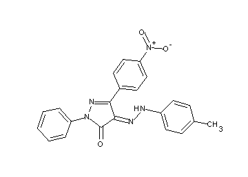 4-[(4-methylphenyl)hydrazono]-5-(4-nitrophenyl)-2-phenyl-2,4-dihydro-3H-pyrazol-3-one