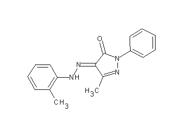 5-methyl-4-[(2-methylphenyl)hydrazono]-2-phenyl-2,4-dihydro-3H-pyrazol-3-one