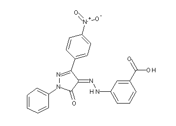 3-{2-[3-(4-nitrophenyl)-5-oxo-1-phenyl-1,5-dihydro-4H-pyrazol-4-ylidene]hydrazino}benzoic acid
