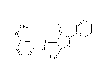 4-[(3-methoxyphenyl)hydrazono]-5-methyl-2-phenyl-2,4-dihydro-3H-pyrazol-3-one