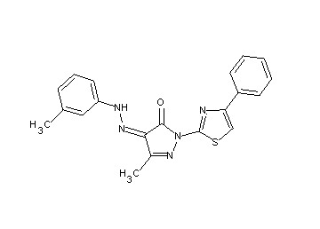 5-methyl-4-[(3-methylphenyl)hydrazono]-2-(4-phenyl-1,3-thiazol-2-yl)-2,4-dihydro-3H-pyrazol-3-one