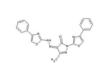 5-methyl-2-(4-phenyl-1,3-thiazol-2-yl)-4-[(4-phenyl-1,3-thiazol-2-yl)hydrazono]-2,4-dihydro-3H-pyrazol-3-one