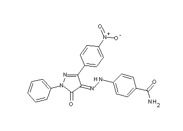 4-{2-[3-(4-nitrophenyl)-5-oxo-1-phenyl-1,5-dihydro-4H-pyrazol-4-ylidene]hydrazino}benzamide