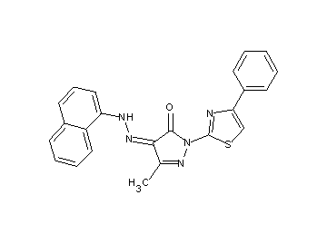 5-methyl-4-(1-naphthylhydrazono)-2-(4-phenyl-1,3-thiazol-2-yl)-2,4-dihydro-3H-pyrazol-3-one