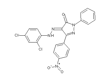4-[(2,4-dichlorophenyl)hydrazono]-5-(4-nitrophenyl)-2-phenyl-2,4-dihydro-3H-pyrazol-3-one