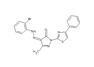 4-[(2-bromophenyl)hydrazono]-5-methyl-2-(4-phenyl-1,3-thiazol-2-yl)-2,4-dihydro-3H-pyrazol-3-one