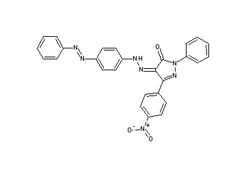 5-(4-nitrophenyl)-2-phenyl-4-{[4-(phenyldiazenyl)phenyl]hydrazono}-2,4-dihydro-3H-pyrazol-3-one