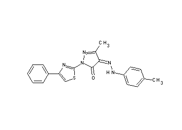 5-methyl-4-[(4-methylphenyl)hydrazono]-2-(4-phenyl-1,3-thiazol-2-yl)-2,4-dihydro-3H-pyrazol-3-one