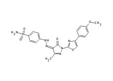 4-(2-{1-[4-(4-methoxyphenyl)-1,3-thiazol-2-yl]-3-methyl-5-oxo-1,5-dihydro-4H-pyrazol-4-ylidene}hydrazino)benzenesulfonamide