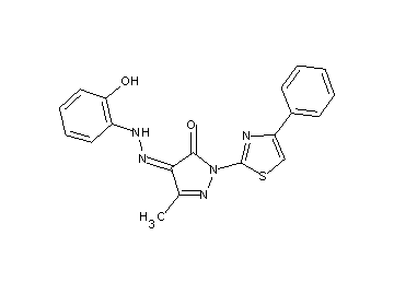 4-[(2-hydroxyphenyl)hydrazono]-5-methyl-2-(4-phenyl-1,3-thiazol-2-yl)-2,4-dihydro-3H-pyrazol-3-one