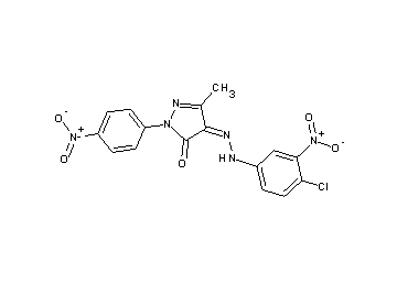 4-[(4-chloro-3-nitrophenyl)hydrazono]-5-methyl-2-(4-nitrophenyl)-2,4-dihydro-3H-pyrazol-3-one