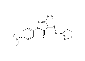 5-methyl-2-(4-nitrophenyl)-4-(1,3-thiazol-2-ylhydrazono)-2,4-dihydro-3H-pyrazol-3-one