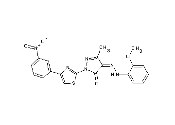 4-[(2-methoxyphenyl)hydrazono]-5-methyl-2-[4-(3-nitrophenyl)-1,3-thiazol-2-yl]-2,4-dihydro-3H-pyrazol-3-one