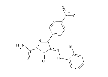 4-[(2-bromophenyl)hydrazono]-3-(4-nitrophenyl)-5-oxo-4,5-dihydro-1H-pyrazole-1-carbothioamide