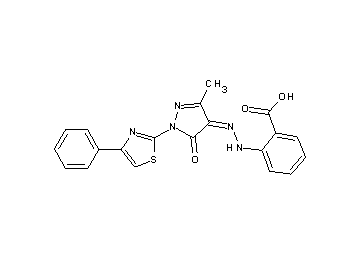 2-{2-[3-methyl-5-oxo-1-(4-phenyl-1,3-thiazol-2-yl)-1,5-dihydro-4H-pyrazol-4-ylidene]hydrazino}benzoic acid