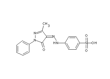 4-[2-(3-methyl-5-oxo-1-phenyl-1,5-dihydro-4H-pyrazol-4-ylidene)hydrazino]benzenesulfonic acid