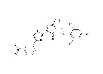 5-methyl-2-[4-(3-nitrophenyl)-1,3-thiazol-2-yl]-4-[(2,4,6-tribromophenyl)hydrazono]-2,4-dihydro-3H-pyrazol-3-one