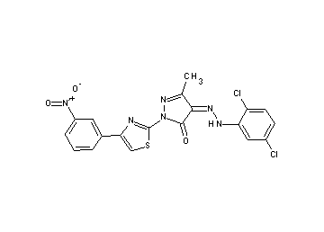 4-[(2,5-dichlorophenyl)hydrazono]-5-methyl-2-[4-(3-nitrophenyl)-1,3-thiazol-2-yl]-2,4-dihydro-3H-pyrazol-3-one