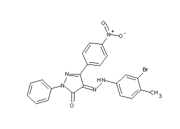 4-[(3-bromo-4-methylphenyl)hydrazono]-5-(4-nitrophenyl)-2-phenyl-2,4-dihydro-3H-pyrazol-3-one