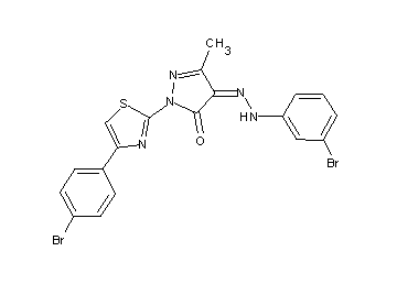 4-[(3-bromophenyl)hydrazono]-2-[4-(4-bromophenyl)-1,3-thiazol-2-yl]-5-methyl-2,4-dihydro-3H-pyrazol-3-one