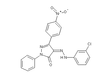 4-[(3-chlorophenyl)hydrazono]-5-(4-nitrophenyl)-2-phenyl-2,4-dihydro-3H-pyrazol-3-one