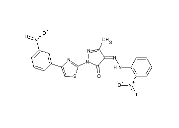 5-methyl-4-[(2-nitrophenyl)hydrazono]-2-[4-(3-nitrophenyl)-1,3-thiazol-2-yl]-2,4-dihydro-3H-pyrazol-3-one