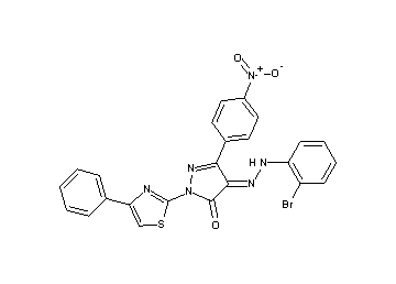 4-[(2-bromophenyl)hydrazono]-5-(4-nitrophenyl)-2-(4-phenyl-1,3-thiazol-2-yl)-2,4-dihydro-3H-pyrazol-3-one