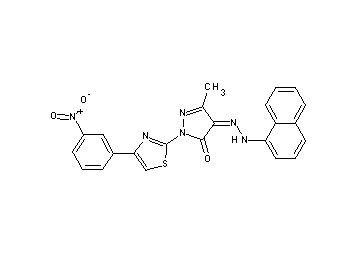 5-methyl-4-(1-naphthylhydrazono)-2-[4-(3-nitrophenyl)-1,3-thiazol-2-yl]-2,4-dihydro-3H-pyrazol-3-one