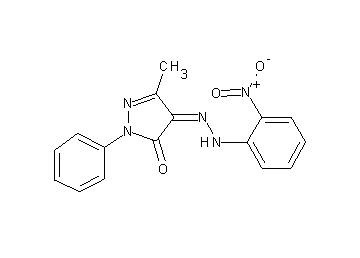 5-methyl-4-[(2-nitrophenyl)hydrazono]-2-phenyl-2,4-dihydro-3H-pyrazol-3-one