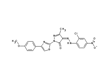 4-[(2-chloro-4-nitrophenyl)hydrazono]-2-[4-(4-methoxyphenyl)-1,3-thiazol-2-yl]-5-methyl-2,4-dihydro-3H-pyrazol-3-one