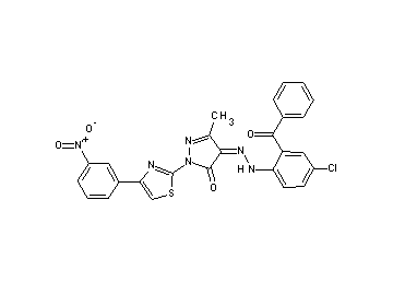 4-[(2-benzoyl-4-chlorophenyl)hydrazono]-5-methyl-2-[4-(3-nitrophenyl)-1,3-thiazol-2-yl]-2,4-dihydro-3H-pyrazol-3-one