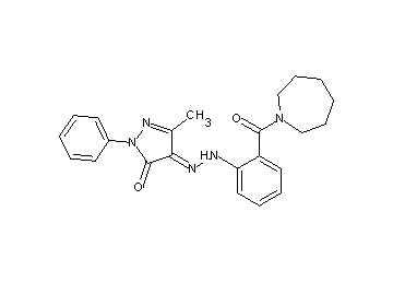4-{[2-(1-azepanylcarbonyl)phenyl]hydrazono}-5-methyl-2-phenyl-2,4-dihydro-3H-pyrazol-3-one