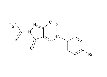4-[(4-bromophenyl)hydrazono]-3-methyl-5-oxo-4,5-dihydro-1H-pyrazole-1-carbothioamide