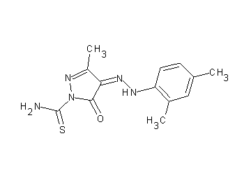 4-[(2,4-dimethylphenyl)hydrazono]-3-methyl-5-oxo-4,5-dihydro-1H-pyrazole-1-carbothioamide