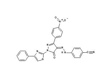 4-{2-[3-(4-nitrophenyl)-5-oxo-1-(4-phenyl-1,3-thiazol-2-yl)-1,5-dihydro-4H-pyrazol-4-ylidene]hydrazino}benzonitrile