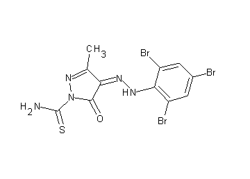 3-methyl-5-oxo-4-[(2,4,6-tribromophenyl)hydrazono]-4,5-dihydro-1H-pyrazole-1-carbothioamide