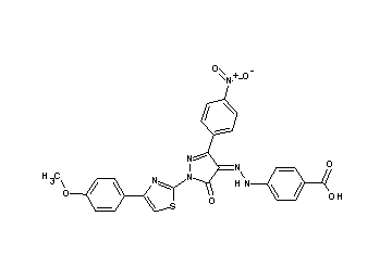 4-{2-[1-[4-(4-methoxyphenyl)-1,3-thiazol-2-yl]-3-(4-nitrophenyl)-5-oxo-1,5-dihydro-4H-pyrazol-4-ylidene]hydrazino}benzoic aci
