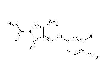 4-[(3-bromo-4-methylphenyl)hydrazono]-3-methyl-5-oxo-4,5-dihydro-1H-pyrazole-1-carbothioamide
