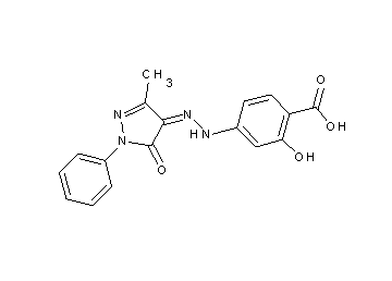 2-hydroxy-4-[2-(3-methyl-5-oxo-1-phenyl-1,5-dihydro-4H-pyrazol-4-ylidene)hydrazino]benzoic acid