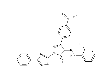4-[(2-chlorophenyl)hydrazono]-5-(4-nitrophenyl)-2-(4-phenyl-1,3-thiazol-2-yl)-2,4-dihydro-3H-pyrazol-3-one