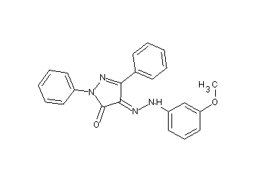4-[(3-methoxyphenyl)hydrazono]-2,5-diphenyl-2,4-dihydro-3H-pyrazol-3-one - Click Image to Close
