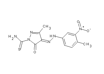 3-methyl-4-[(4-methyl-3-nitrophenyl)hydrazono]-5-oxo-4,5-dihydro-1H-pyrazole-1-carbothioamide