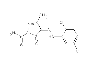 4-[(2,5-dichlorophenyl)hydrazono]-3-methyl-5-oxo-4,5-dihydro-1H-pyrazole-1-carbothioamide