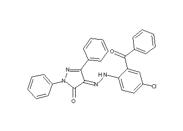 4-[(2-benzoyl-4-chlorophenyl)hydrazono]-2,5-diphenyl-2,4-dihydro-3H-pyrazol-3-one