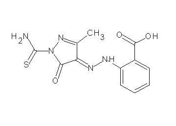 2-{2-[1-(aminocarbonothioyl)-3-methyl-5-oxo-1,5-dihydro-4H-pyrazol-4-ylidene]hydrazino}benzoic acid